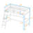Twin Size Loft Bed with Ladder and Guardrails-58554423