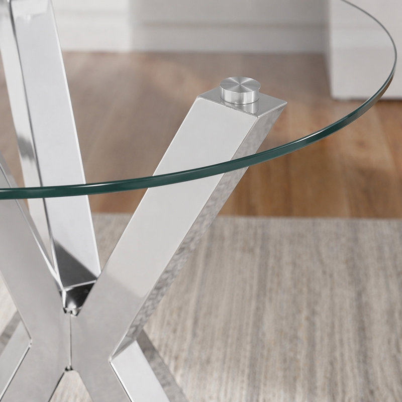 Ensemble de table basse et de table de bout 3 pièces Alexa Chrome