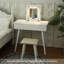 Bureau de meuble-lavabo à DEL avec tiroirs et armoire en bois blanc laiteux, table de maquillage pour la chambre à coucher et la salle de bain, 3 choix d'éclairage, couvercle robuste à structure robuste