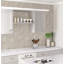 Garniture de tuile de chaise en marbre 12 po x 0,75 po en blanc