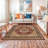 Shiflett Oriental Burgundy/Mustard/Black Area Rug-1820607042