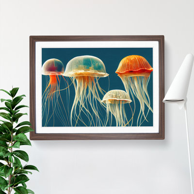 Family Of Jellyfish - Single Picture Frame Painting