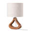 34CM Solid Wood Base Table Lamp with Linen Shade,Included LED Bulb