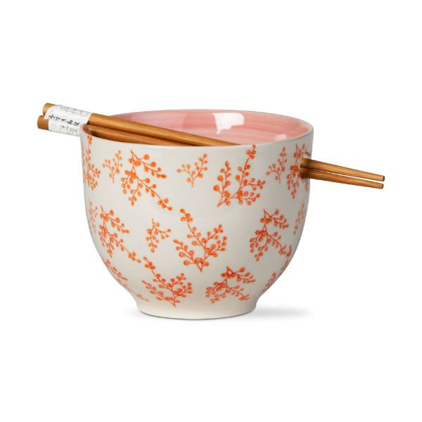 Red Barrel Studio® Leaf Noodle Bowl And Chopstick Set, Multi | Wayfair