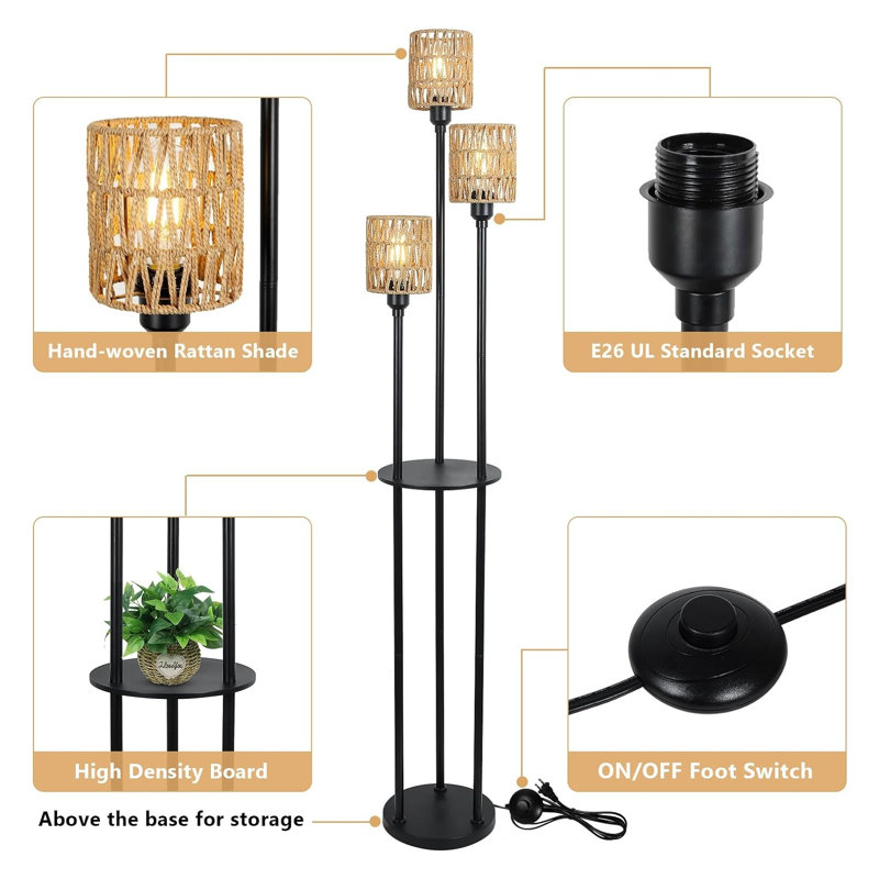 Lampe sur pied Boho