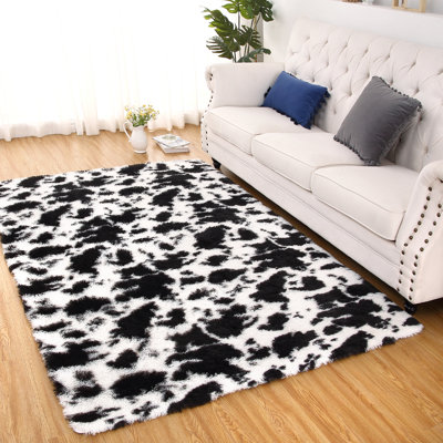 Moelleux tapis à poils longs pour le salon Chambre à coucher Tapis à poils longs à poils noués pour chambre d'enfant Tapis antidérapant pour chambre d'enfant