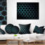 Pixel hexagonal doré en nid d'abeille - coussin imprimé abstrait-29603879-29603888