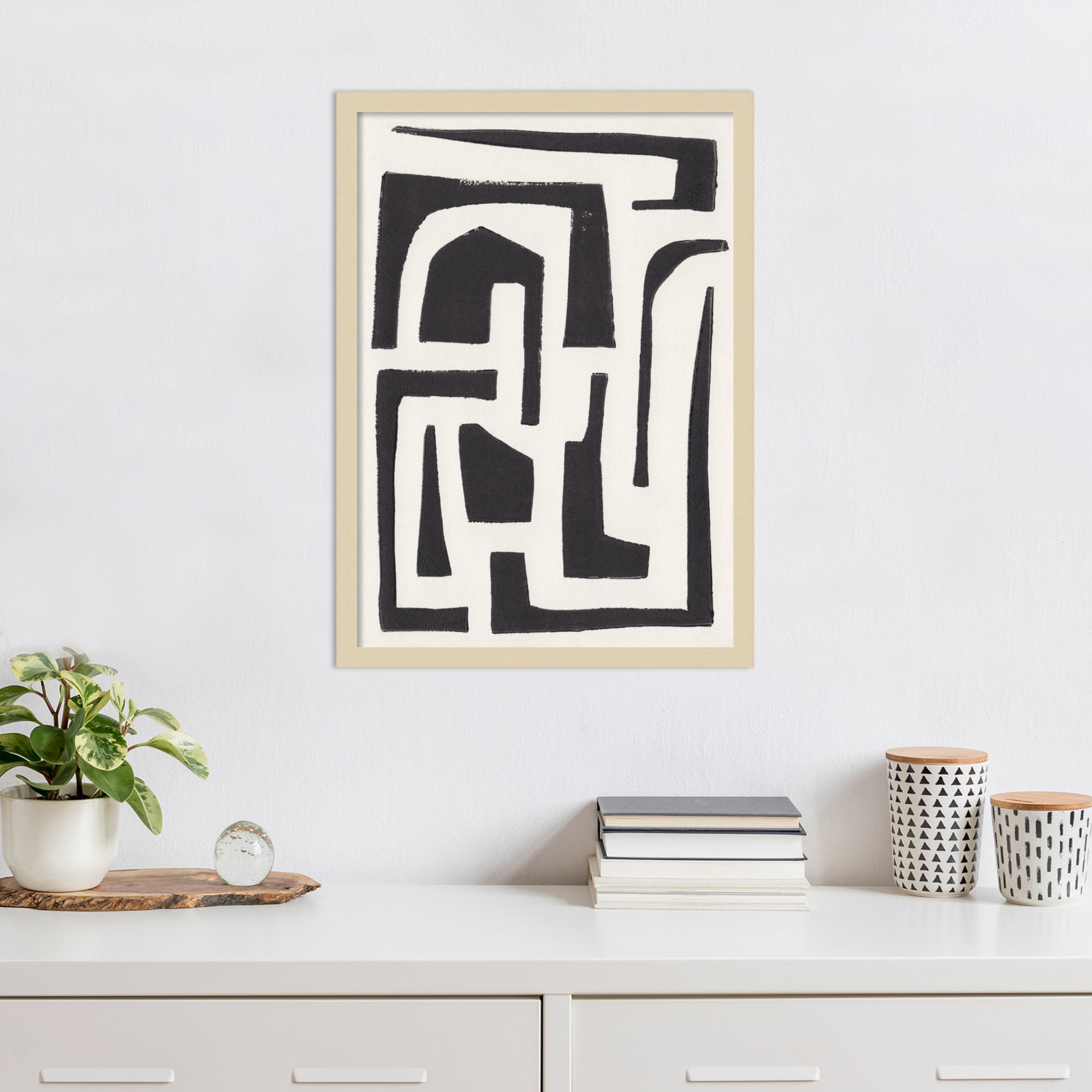 Neighborhood Print by Alisa Galitsyna, Brown, 25" H x 18" W x 1" D