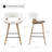 Binni 26.97" Sherpa Fleece Upholstered Counter Stool with Solid Wood Frame-2089799946