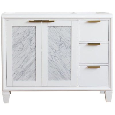 Base de meuble-lavabo simple 42 po avec miroir Schreck