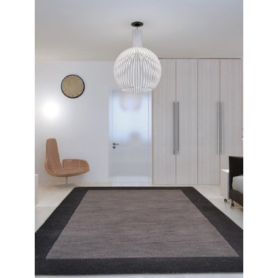 Kaylie HAND TUFTED WOOL ECO-FRIENDLY AREA RUGS - Charcoal & Black Color | Contemporary Design | Area rugs for living room, Bedroom