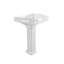 Dynasty 35.5" Tall Rectangular Vitreous China Pedestal Bathroom Sink with Overflow-96123262-98982196