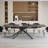 102'' Extendable Dining Table Set With Sintered Stone Dining Table And 8 Faux Leather Dining Chairs-115160306-115160301