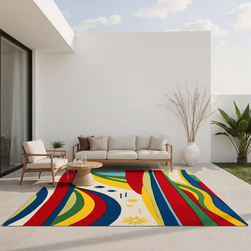 Tapis intérieur et extérieur Playful Snap, Rectangle 1 pi 6 po x 2 pi 6 po