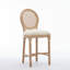 Ensemble de 2 tabourets de bar en bois massif avec tabourets de cuisine en bois massif avec tabouret de comptoir en rotin - beige (sans la table)