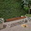 Banc de salle à manger moderne en bois d'acacia avec pieds en fer, brun foncé et blanc Modern | Idée de cadeau