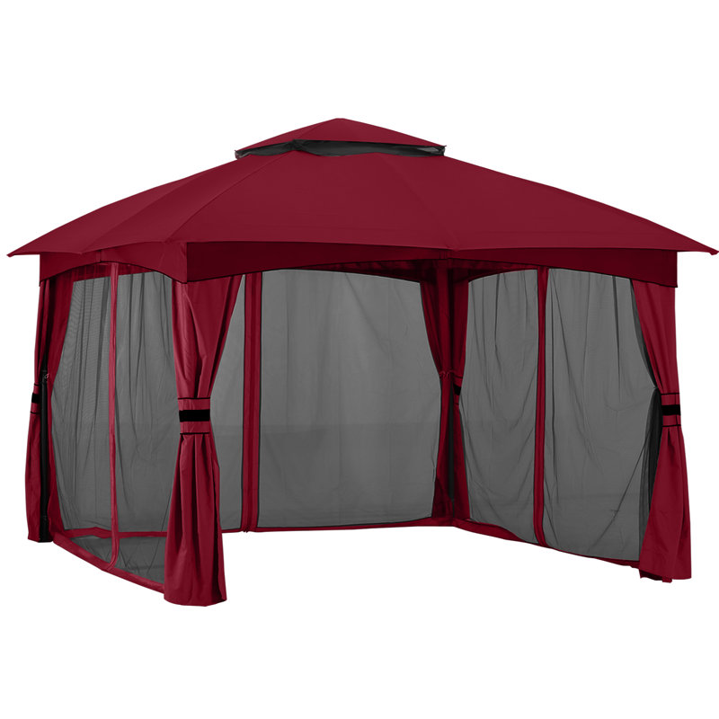Pavillon de jardin en acier de qualité supérieure avec moustiquaire MASTERCANOPY, Remise de garage l 12 pi x 10 pi,