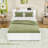 Queen Wooden Platform Bed with LED and Trundle and 2 Drawers-756622846