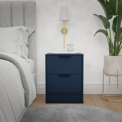 Yeriel Modern 17.7"W 2-Drawer Nightstand – Compact Bedroom or Side Table by Ebern Designs