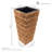 Tenacia 2pc Hyacinth 11" x 11" x 24" Square Barley Poly-Wicker Planter with Liner-273828679