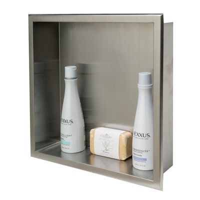 Square Stainless Steel Single Shower Niche