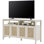 Meuble télé Pomodoro Boho avec 4 armoires de rangement en rotin, centre de divertissement télé pour téléviseur de 65 po ou moins