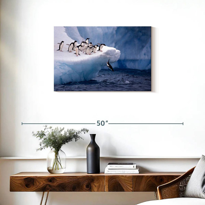 Penguins Brampt plongeant, H 20 po x l 30 po