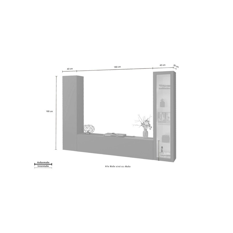 Casilde Rectangle Accent Cabinet, Anthracite