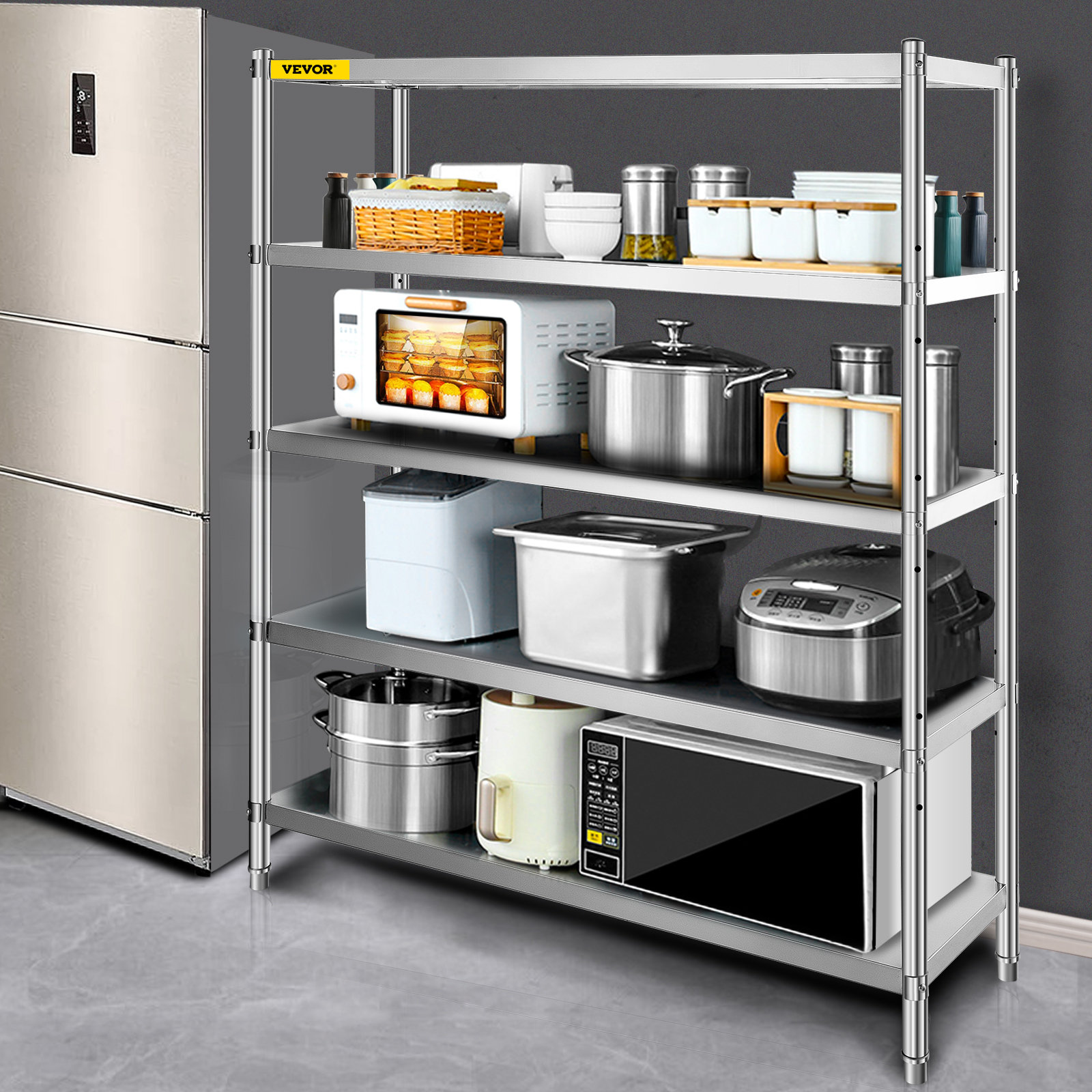 Latitude Run® 70.9'' W Stainless Steel Shelving Unit | Wayfair