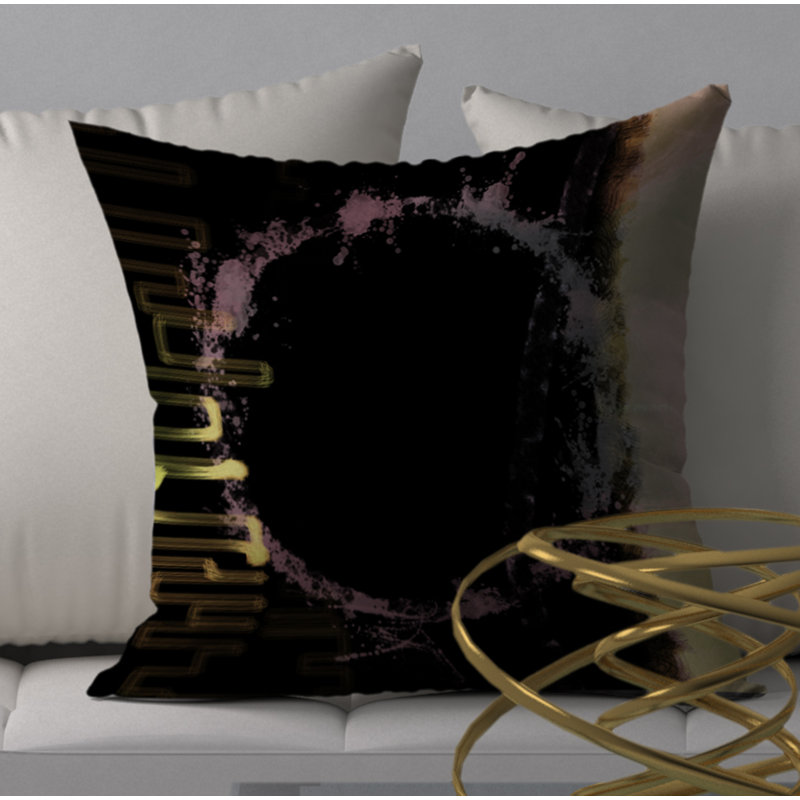 Abstract Reversible Throw Pillow, 18" x 18"