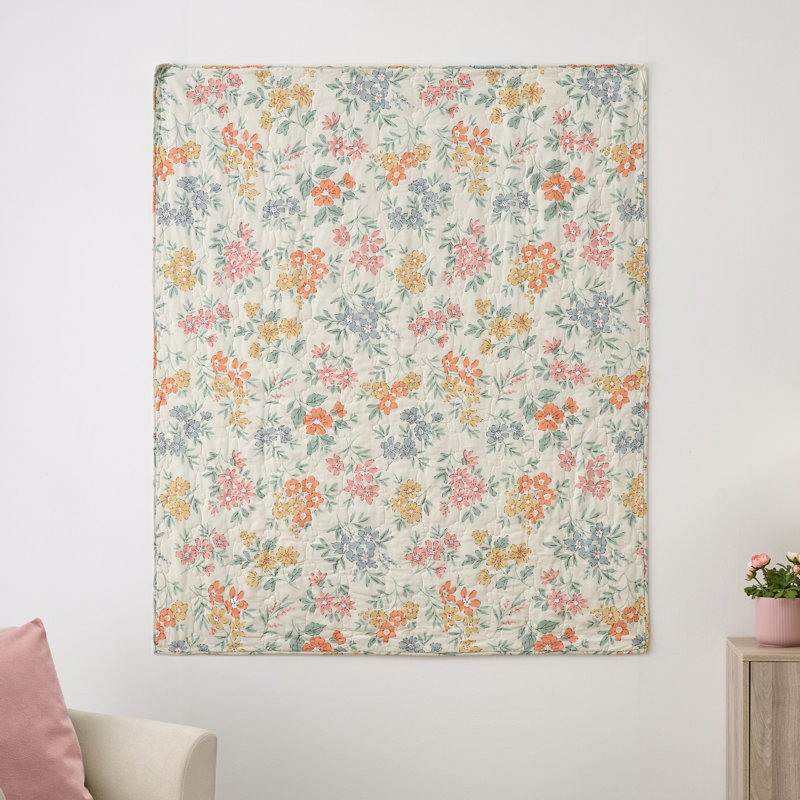 Jeté réversible en coton léger 50 x 60 po Greenland Home Fashions Chloe
