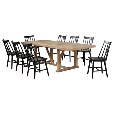 Johnny 9-piece 106-inch Extension Dining Table Set