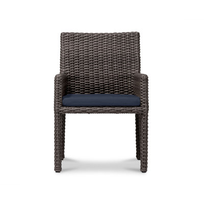 Marfik Wicker Outdoor Dining Armchair with Sunbrella® Cushions
