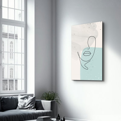 Peinture murale élégante en verre trempé Lekeya, 13,8 x 21,7 pouces | 100% verre trempé, épaisseur: 0,16 pouce | Imprimé UV pour des couleurs éclatantes | Parfait pour la décoration intérieure, le salon et les espaces de bureau