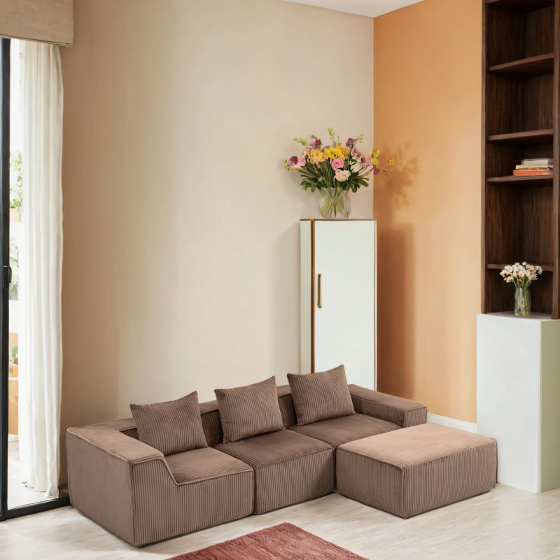 Canapé modulaire Freely configurable, Brun