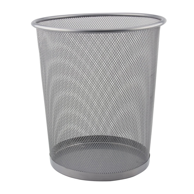 Gent 10 Litre Waste Basket, Silver
