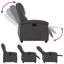 Fauteuil inclinable en cuir véritable gris-725165253