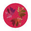 Autumn Leaves Rust Vegan Leather Round Coasters-1359544687