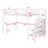 Metal Loft Bed With L-Shaped Desk And USB, Wardrobe And  Shelf, High Loft Bed With LED For Kids Teens Adults-1598354025-1598354024
