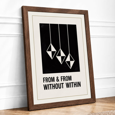 Suspended Diamonds Minimalist - Framed Print