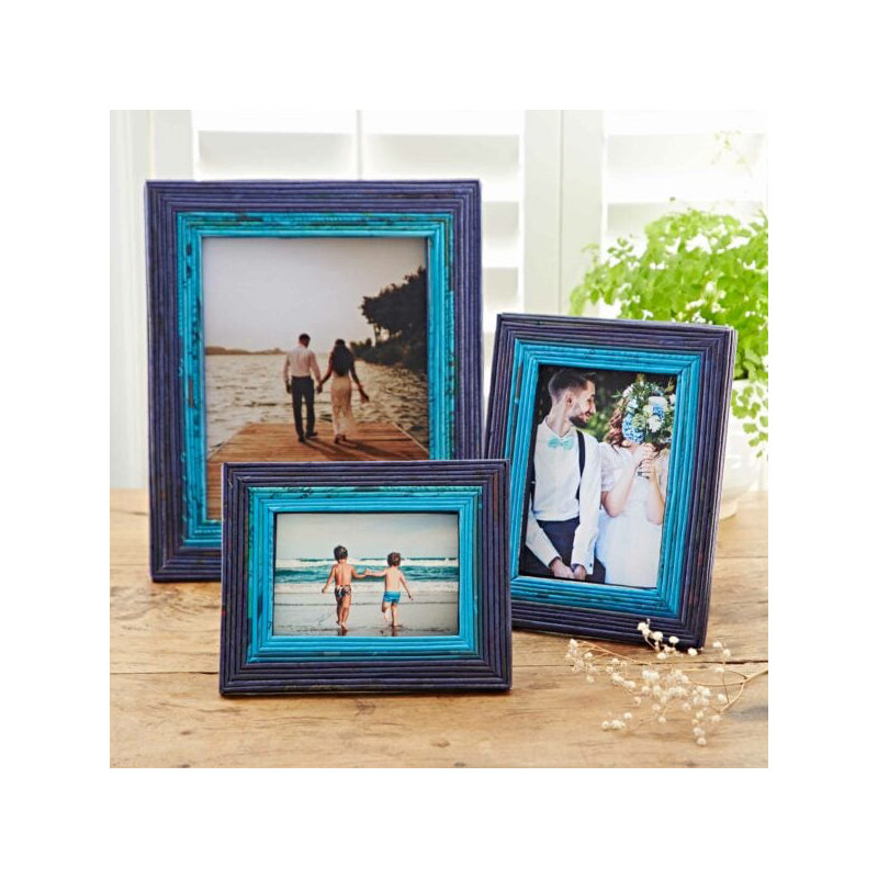 Paper Picture Frame, 10.2cm x 15.2cm, Blue
