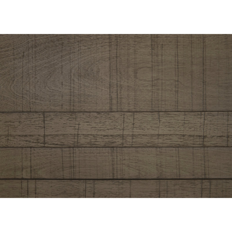Lit double gris rustique pour chambre à coucher, fabrication en bois avec tête de lit à panneau, meubles de chambre à coucher et rails