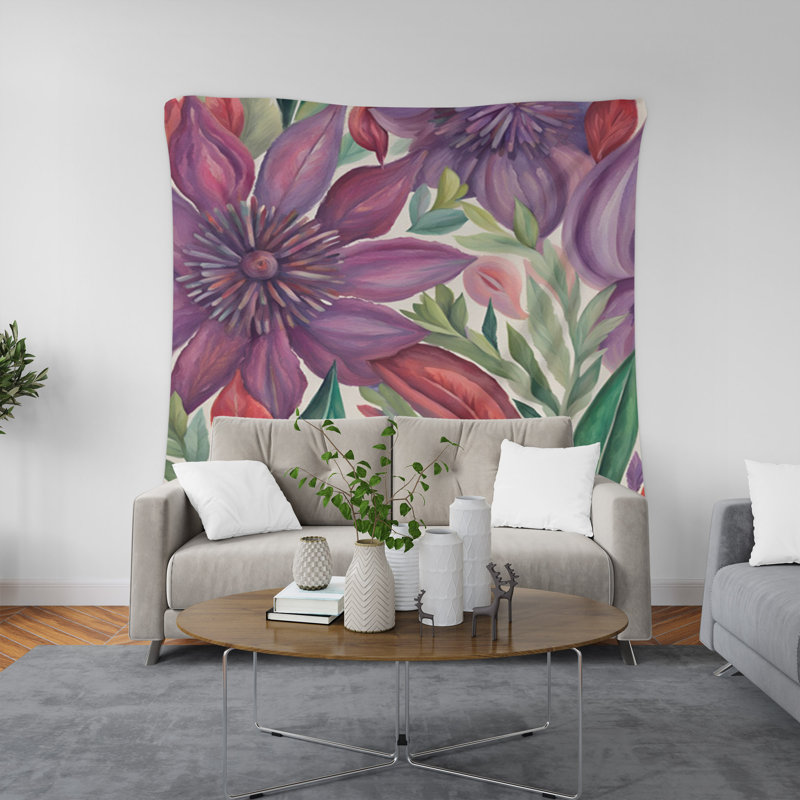 Tapisserie murale, H 60 po x l 51 po x P 0,5 po