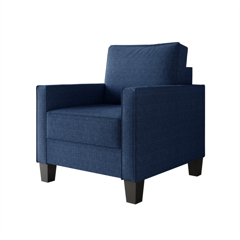 Roldao Square Arm Chair, Blue