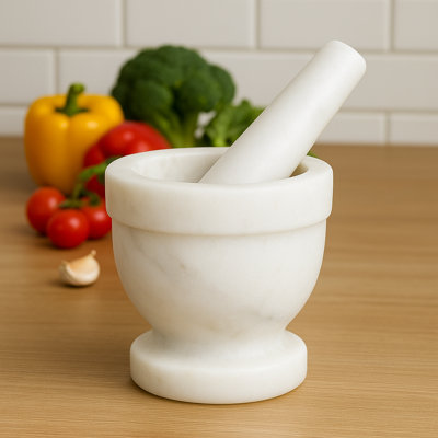 Marble Mortar And Pestle Set