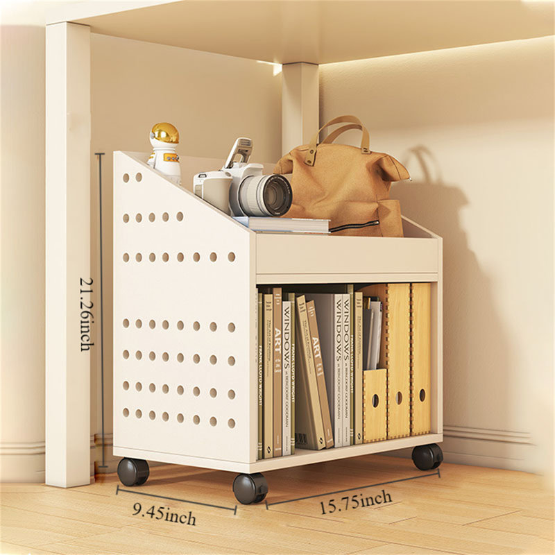 Mataya 21.64'' H x 15.75'' W Book Cart with Wheels, White
