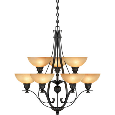 Lustre suspendu 9 lumières Rainier