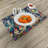 Polyester Multicolor Teal Red Rectangle Placemat