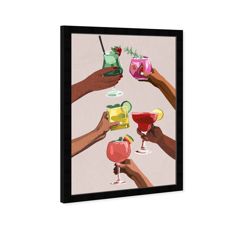 Rappelez-vous ceci - peinture encadrée sur papier, H 45 po x l 30 po x P 1,75 po, Cadre noir