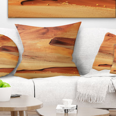Beautiful Brown Sand Desert - Landscape Printed Pillow